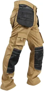 SSS Mens Work Trousers Cargo Multi Pockets Work Pants, S:30W/32L, M:32W/32L, L:34W/32L, XL:36W/32L, XXL:38W/32L and 3XL:40W/32L