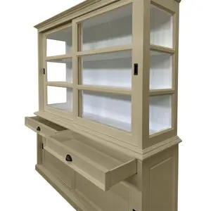 Jacksonport Display Cabinet Beige/White