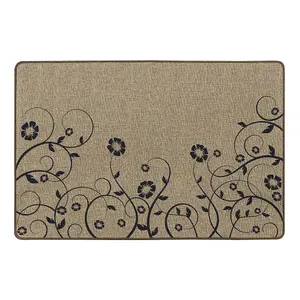 JVL Elegance Machine Washable Doormat and Runner, Trailing Flower