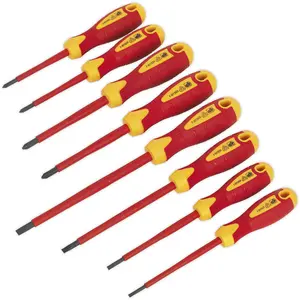 8 PACK VDE Screwdriver Set - 1000V AC Shock Proof Insulated Shafts Comfort Grip