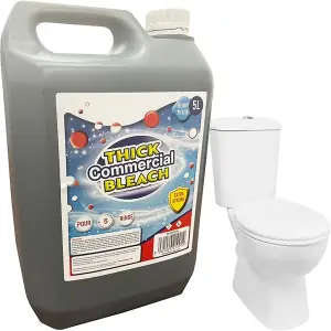 2x 5L Thick Commercial Sink, Drain & Toilet Extra Strong Bleach For Sanitisation & Disinfection