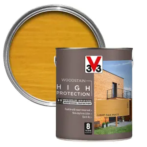 V33 High protection Light oak Matt Wood stain, 2.5L