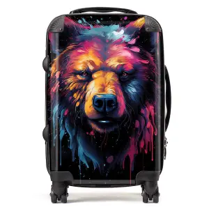 Splashart Bear Face Suitcase - Cabin