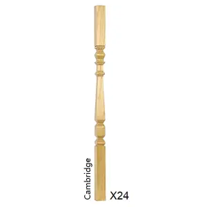 Oak Cambridge Square Spindle 41mm x 41mm x 900mm - 24 Pack UK Manufactured Traditional Products Ltd