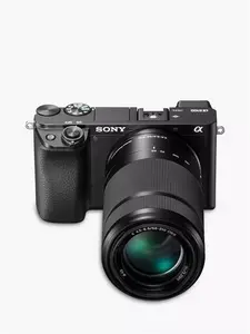 Sony A6100 Compact System Camera With 16-50mm OSS Lens & 55-210mm OSS Lens, 4K Ultra HD, 24.2MP, Wi-Fi, Bluetooth, NFC, EVF, 3" Tilting Touch Screen,