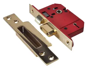 UNION StrongBOLT 2200S BS 5 Lever Mortice Sashlock Satin Brass 68mm Visi