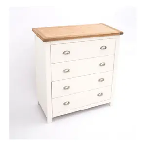 Lovere 4 Drawer Chest of Drawers Chrome Cup Handle