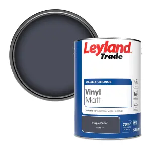 Leyland Trade Vinyl Matt Walls & Ceilings Emulsion Paint Purple Parlor (PPG13-17) 5L