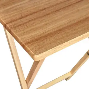 Dunelm Rubberwood TV Table, Natural, Light Wood, Natural