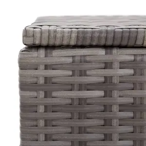 Berkfield Garden Storage Box Poly Rattan 100x50x50 cm Grey