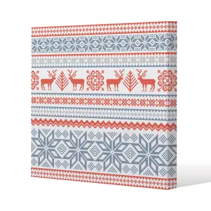 Christmas background with deer (canvas) / 46 x 46 x 4cm