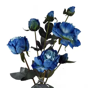 55cm Blue Peony Artificial Flower