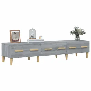 vidaXL TV Cabinet Grey Sonoma 150x34.5x30 cm Engineered Wood