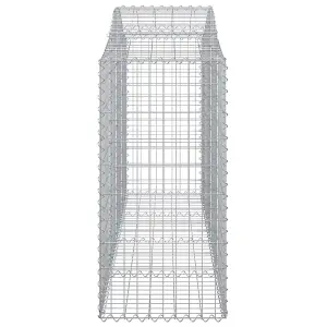 Berkfield Arched Gabion Baskets 5 pcs 200x50x120/140 cm Galvanised Iron