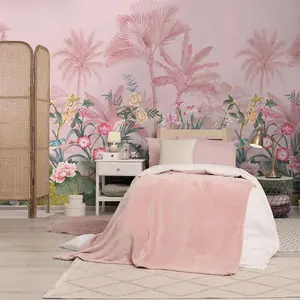 Palm Tree Paradise Wall Mural Blush Holden 99383