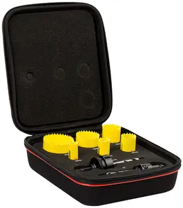 Starrett KFC06021 Bi-Metal Fastcut Electricians Holesaw Kit - 6Pc