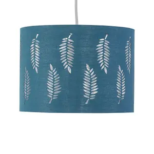 First Choice Lighting Fern Teal Cut Out 30cm Pendant Lightshade