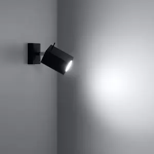 Merida Steel Black 1 Light Classic Wall Light