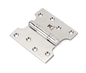 From The Anvil Polished SS 4 Inch x 2 Inch x 4 Inch  Parliament Hinge (pair)