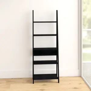 Arelious Ladder Bookcase Black