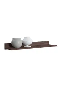 Vega Floating Wall Shelf Unit, Bookshelf, 90 x 21 x 9 cm Wall Mounted Decorative Shelves, Storage Display Unit, Walnut