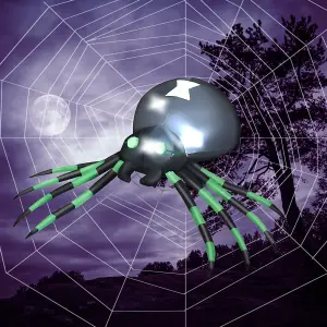 COSTWAY Inflatable Halloween Spider 6FT Indoor & Outdoor Holiday Decoration