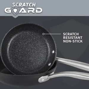 Prestige Scratch Guard Black Round Aluminium Induction Suitable Non-Stick Frying Pan 25cm