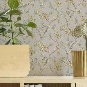 Boutique Eliza Summer Floral Smooth Wallpaper