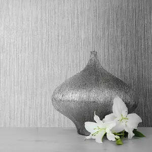 Muriva Grey Texture Pearlescent effect Embossed Wallpaper