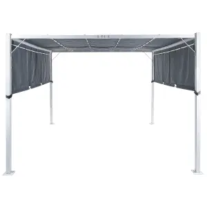 Pergola With LED Lights Grey PARGA