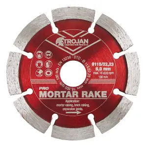 Trojan Pro Mortar Rake Blade 115mm/4.5" x 22.23