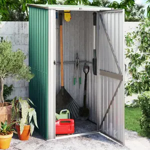 Eas Garden Shed Galvanised Steel Storage Shed Tool Organiser Green