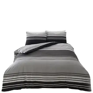 Edelsten Cotton Blend Duvet Cover Set with Pillowcases Black/White / Single Duvet Cover + 1 Standard Pillowcase