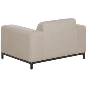 Beliani Minimalist Armchair ROVIGO Fabric Beige