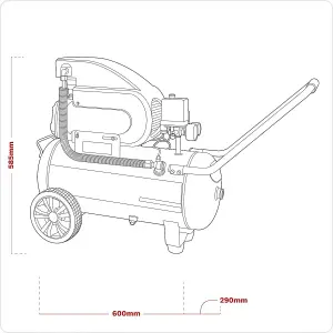 Sealey Air Compressor 24L Direct Drive 2hp SAC2420E