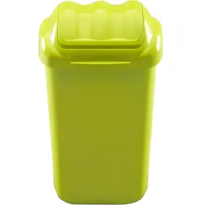 Home Centre Lift Top Plastic Waste Bin 50 Litre Green Kitchen Office School Work Recycling