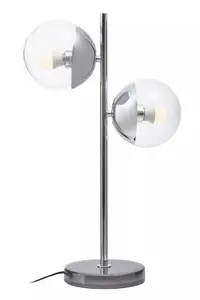 Interiors By Premier Handcrafted Large Silver Finish Metal Table Lamp, Minimalist Design Desk Lamp, Versatile Modern Lamp