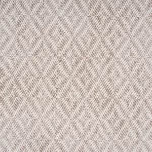 Neutral Beige Brown Diamond Scandi Fringed Area Rug 160cm x 230cm