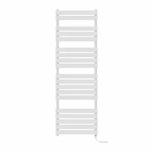 Rinse Bathrooms Electric Flat Panel Heated Towel Rail White Bathroom Ladder Radiator Warmer 1800x600mm 1000W