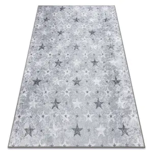 JUNIOR 51798.804 washing carpet Stars for children anti-slip - grey 200x290 cm