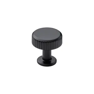 30mm Dark Grey Cabinet Knob Gunmetal Kitchen Cupboard Door Drawer Pull Handle Knob Wardrobe Furniture Replacement