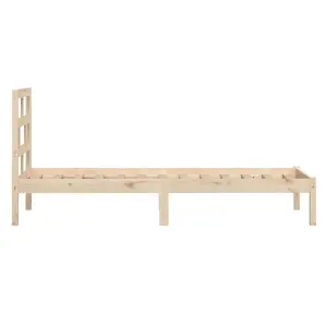 Berkfield Bed Frame Solid Wood Pine 100x200 cm