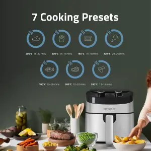 Cookology 4.2L Air Fryer with Single Zone & Mechanical Controls - CAF42MA Black & Stainless Steel