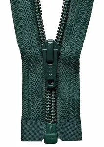 NYLON O/E ZIP 36CM - Nylon Open End Zip: 36cm: Forest Green - YKK