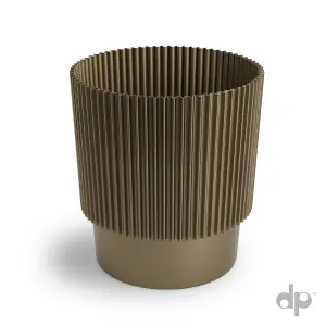 Plant Pots Flower Planter 3 Colours 3 sizes Plastic Pot Modern Elegant Gold W15cm x H18cm