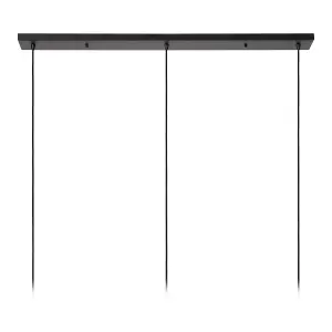 Lucide Danza Classic Bar Pendant Light - 3xE27 - Black