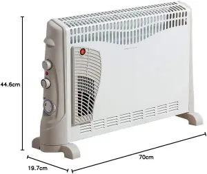 MantraRaj 2000 Watt Convector Radiator Heater With Turbo Function Room Heating with Adjustable Thermostat