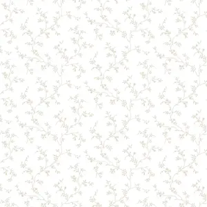 Galerie Pretty Prints Beige Allisons Floral Trail Wallpaper Roll