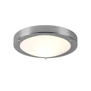 Luminosa Condus Modern Bathroom Ceiling Light Chrome IP44 - UK Stock