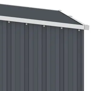 Berkfield Garden Firewood Shed Anthracite 245x98x159 cm Galvanised Steel